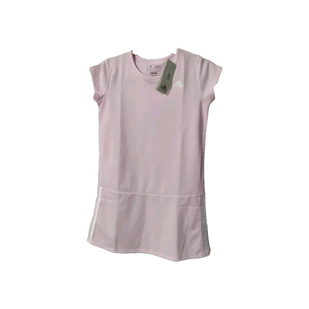 Adidas Girls Short Sleeve Dress The Brand With The 3 Stripes Color‎ Pink Size.M